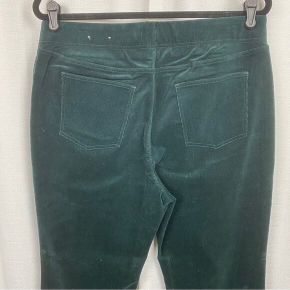 Soft Surroundings Dark Green Corduroy Straight Leg Pull On Pants Sz.L - Picture 8 of 14